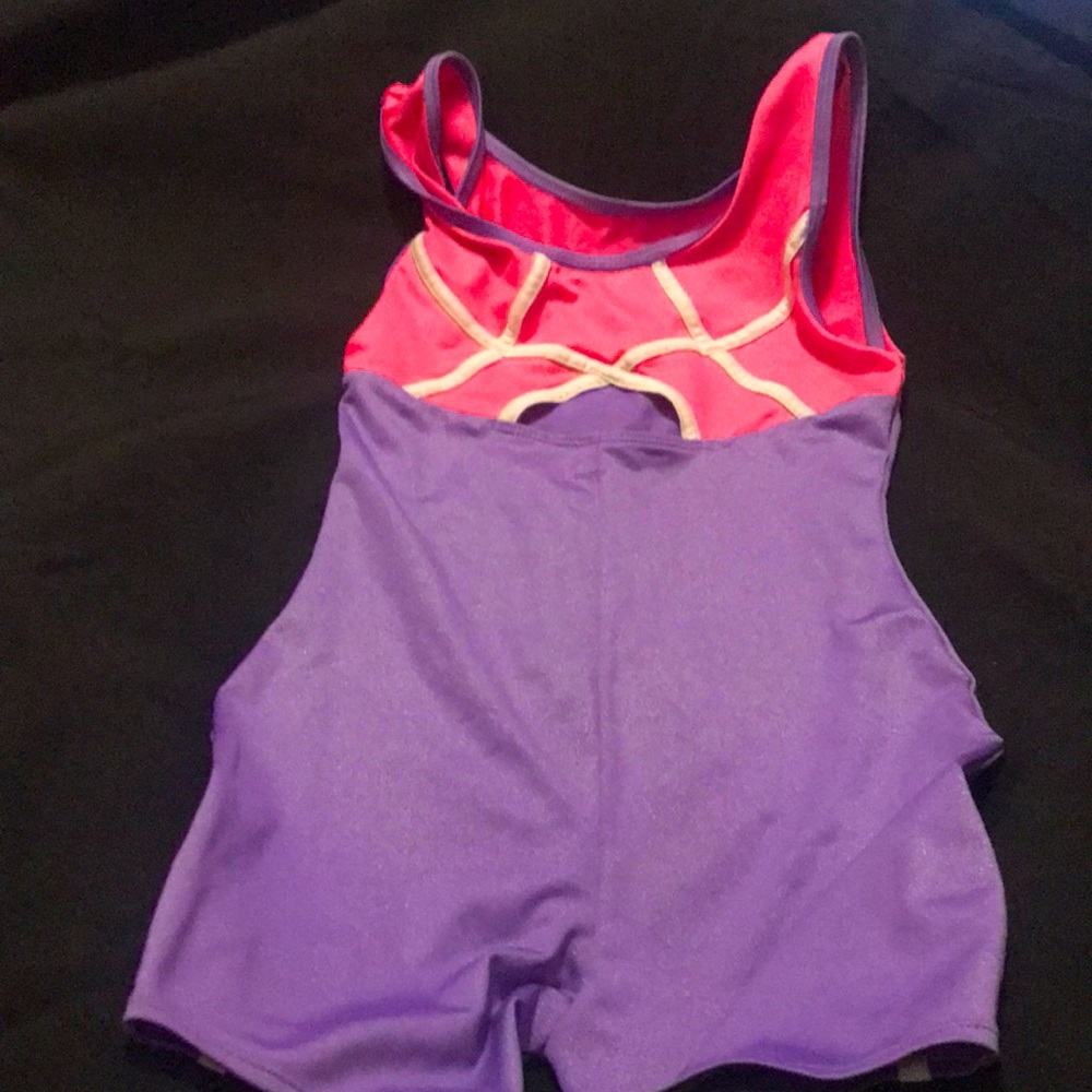 Pink and purple leotard